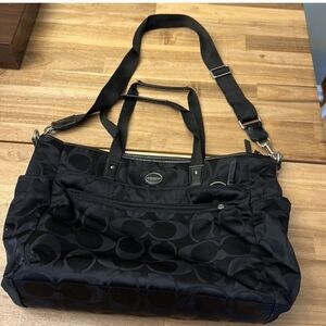 Coach Signature Diaper Bag/travel Tote  EUC